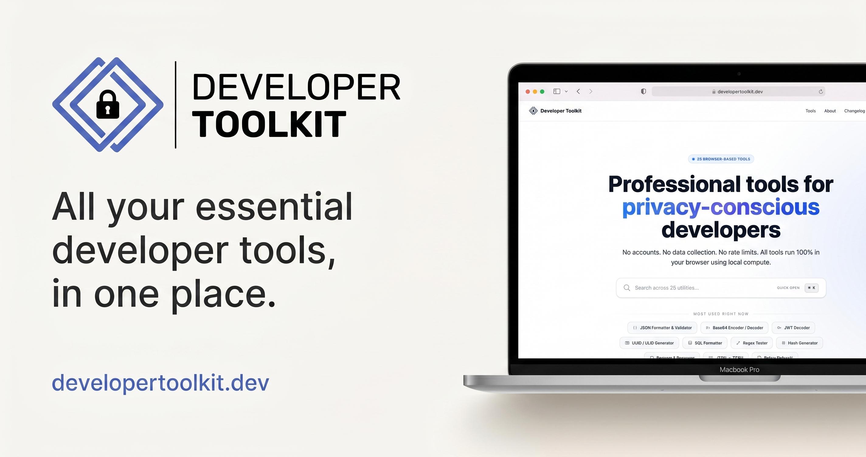 Developer Toolkit | Free Online Browser-Based Developer Tools